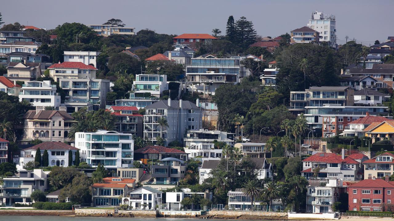 A general view of houses in Sydney’s eastern suburbs. Picture: Gaye Gerard.