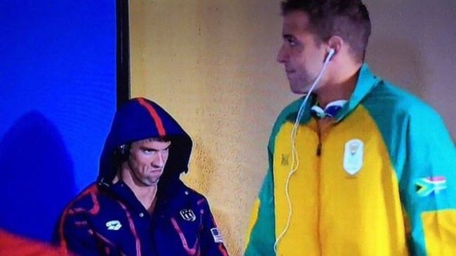 Michael Phelps’ now-infamous death stare.