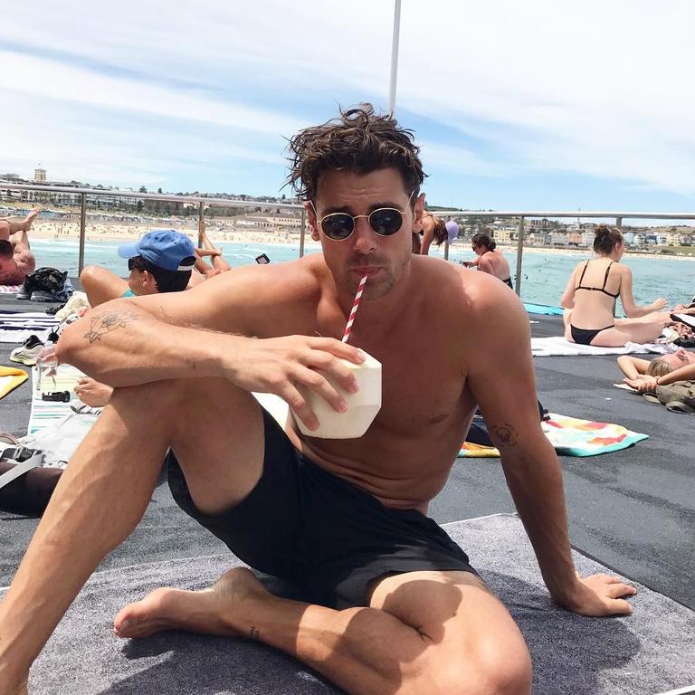 Matty Johnson at Icebergs, Bondi ... “Could think of worse ways to spend the afternoon.” Picture: @matthewdavidjohnson/Instagram