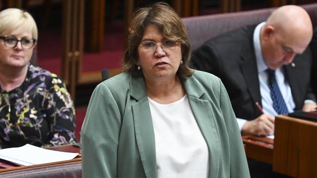 Arrernte woman and South Australian Senator Kerrynne Liddle tabled a Senate motion on Tuesday demanding an inquiry into the Native Title system. Picture: NCA NewsWire / Martin Ollman