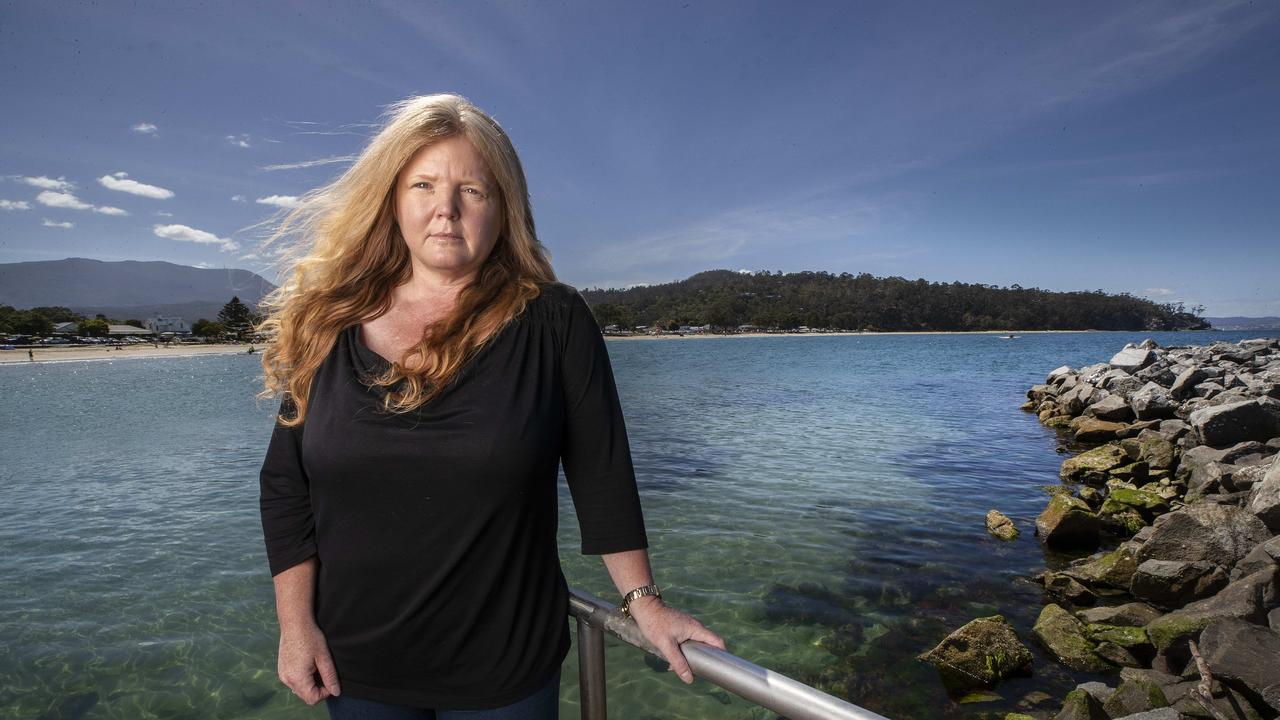 Tracey Oud whose Facebook group of 83000 people Travelling Tasmania has been hacked, pictured at Kingston Beach. Picture: Chris Kidd