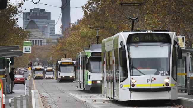 On the tram network, maintenance will take place across four routes. Picture: David Caird