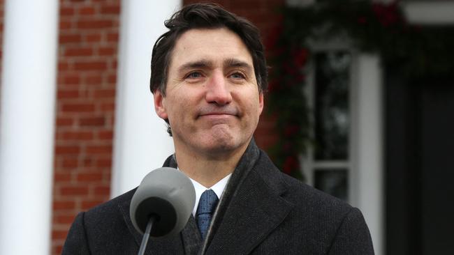 Justin Trudeau announces his resignation as Canada PM. Picture: AFP
