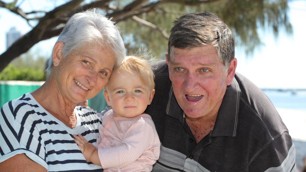 Donna and Colin Kirkwood with Kayla Kirkwood 1 from Runaway Bay.. Picture Glenn Hampson