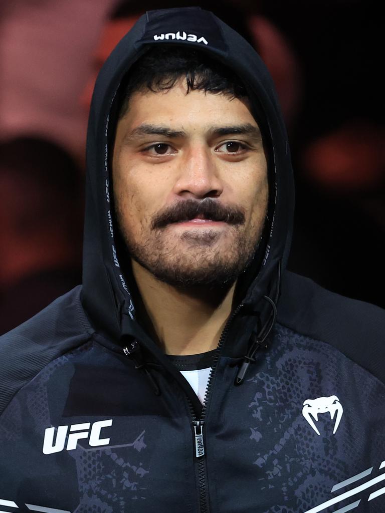 Junior Tafa’s fight camp for UFC 297 in February consisted of 10 push-ups in the hotel lobby. Picture: Sean M. Haffey/Getty Images