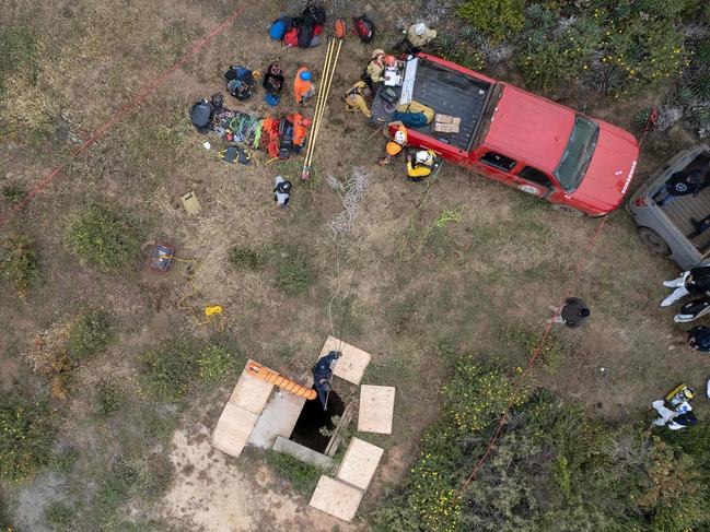 The well where the bodies were found dumped. Picture: AFP