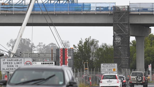 Pacific motorway highway upgrade near Wardell and Broadwater.