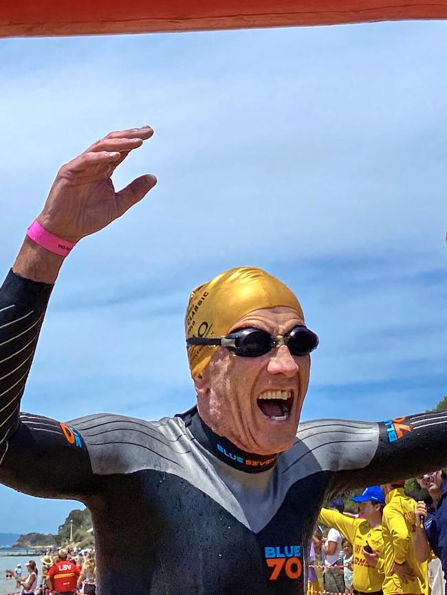 Portsea Swim Classic 2023. John Reid (79). Picture: Valeriu Campan