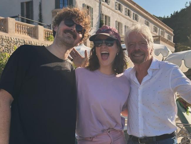 Raygun hanging out with the rich and famous,  including Richard Branson. Picture: Instagram