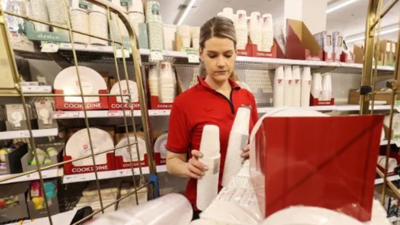 The supermarket giant is also no longer selling single-use plastic tableware. Picture: Coles