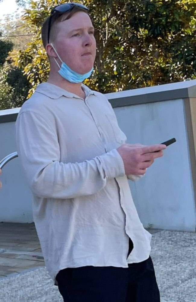 Leon Paulger-Jarrett leaves Coffs Harbour Courthouse on July 27, when his bail was continued on an affray charge after a man was found unconscious on a footpath near a Coffs Harbour hotel.