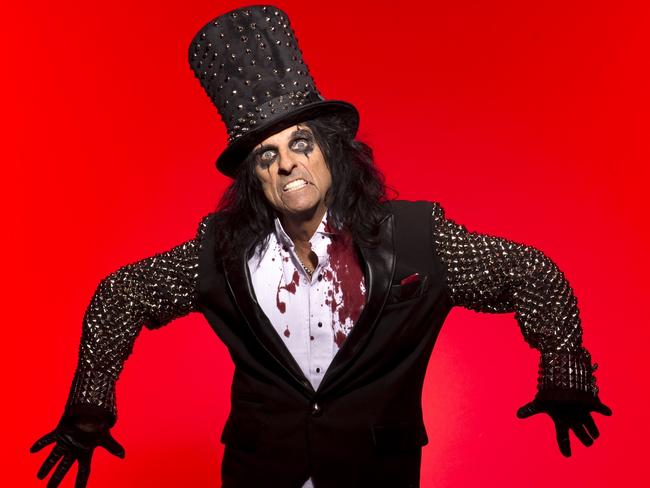 Rocker Alice Cooper will be bringing the drama to the benefit concert stage. Picture: Supplied