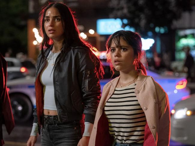 Barrera (left) appeared alongside Jenna Ortega in the 2022 instalment of the franchise. Picture: Supplied