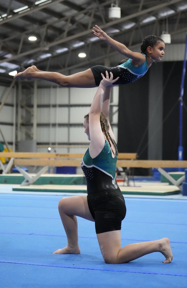 Action from the 2024 Northern Territory Gymnastics Championships at Woolner, Darwin. Picture: Karen Fowler.