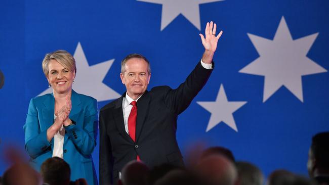 Deputy Opposition Leader Tanya Plibersek and Opposition Leader Bill Shorten at the launch of Labor's federal election campaign. Picture: AAP