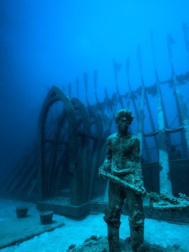 The Museum of Underwater Art, off Townsville. Picture: Townsville Enterprise