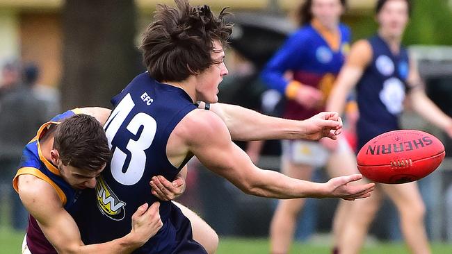 Epping keeps winning close games in the Northern Football League. Picture: Carmelo Bazzano.