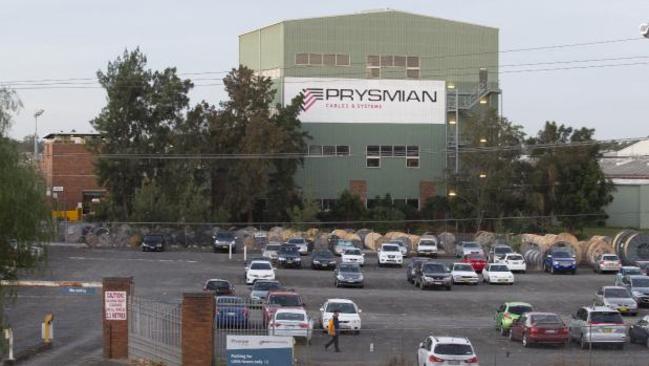 The Prysmian Group in Liverpool, in Sydney’s west. Picture: Melvyn Knipe