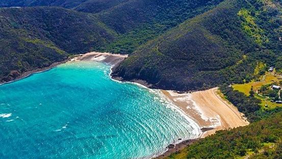 An aerial image of Keswick Island. Picture: JewelZee