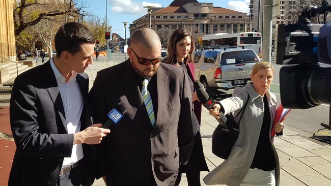 Bevan Aliastaire Ladhams outside the Adelaide Magistrates Court. Picture: Sean Fewster