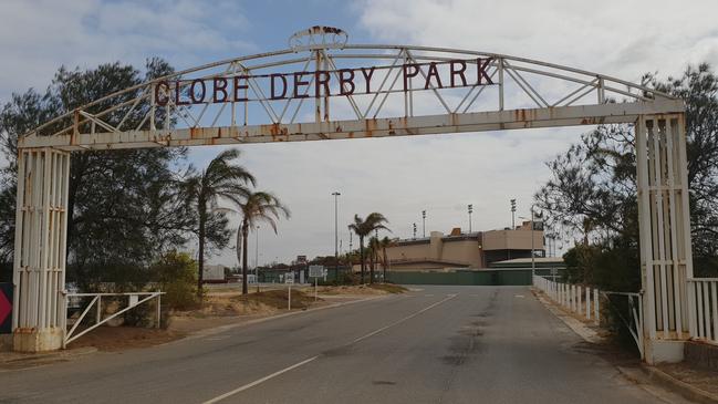 The entrance to the SA Harness Racing Club at Globe Derby Park. Picture: Colin James