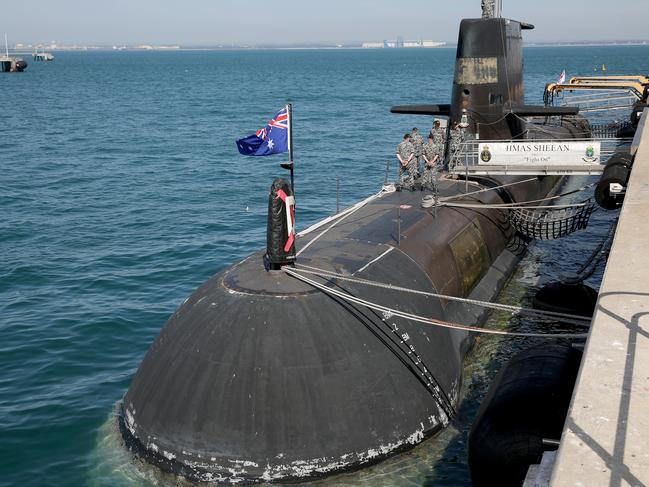 Full cycle docking for Collins Class submarines may stay in South Australia. Picture: AAP Image/Richard Wainwright