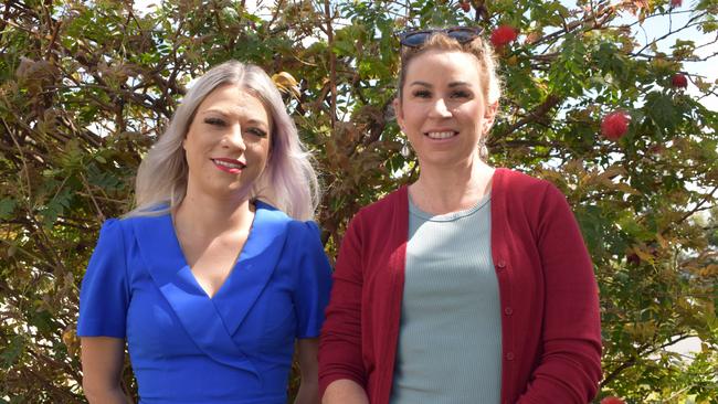 Shine Lawyers Rockhampton solicitor Jeri Murray and Crystal Jasperson. Picture: Aden Stokes