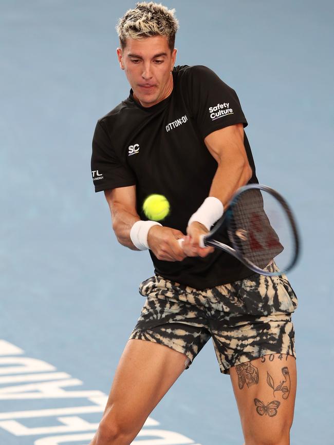 Kokkinakis at the Adelaide International earlier this year. Picture: Getty