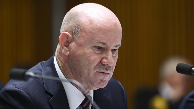 Defence secretary Greg Moriarty and his colleagues confirmed the department had $223m worth of contracts with PwC. Picture: NCA NewsWire / Martin Ollman