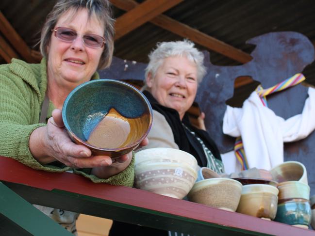 BOWLER UP: The Warwick Potters' Association has made 200 bowls for the Soup Night during the Jumpers and Jazz in July Festival. Photo Georja Ryan / Warwick Daily News