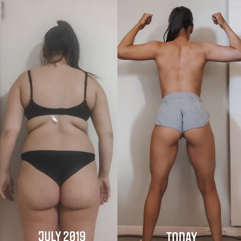 She admitted that even she gets shocked when looking back on pictures prior to her weight-loss journey. Picture: Instagram/tempanyjose