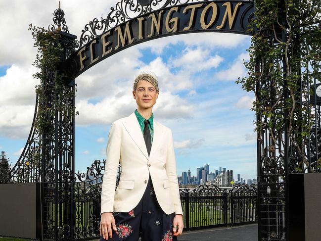 VRC Ambassador Christian Wilkins steps out at Flemington racecourse ahead of the upcoming 2022 Spring Racing Carnival. Picture: Ian Currie