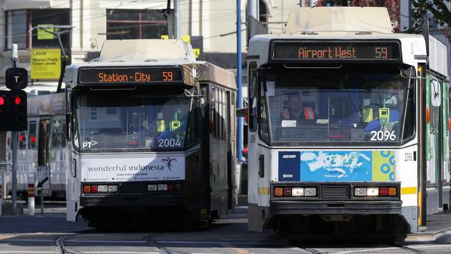 Tram staff have joined Metro rail workers in voting for industrial action. Picture: George Salpigtidis