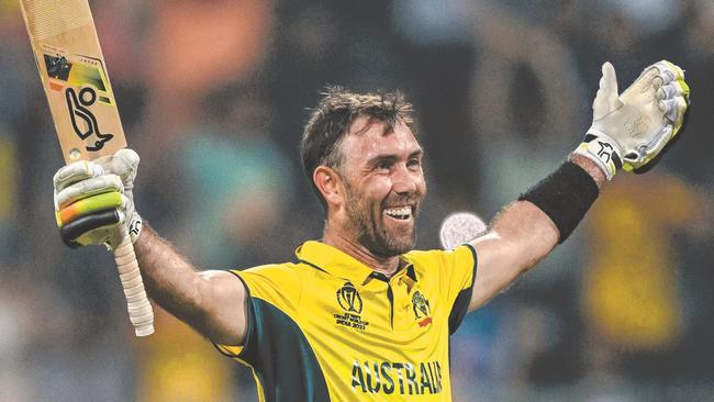 It’s Glenn Maxwell’s world, we’re just living in it. Photo by INDRANIL MUKHERJEE / AFP.