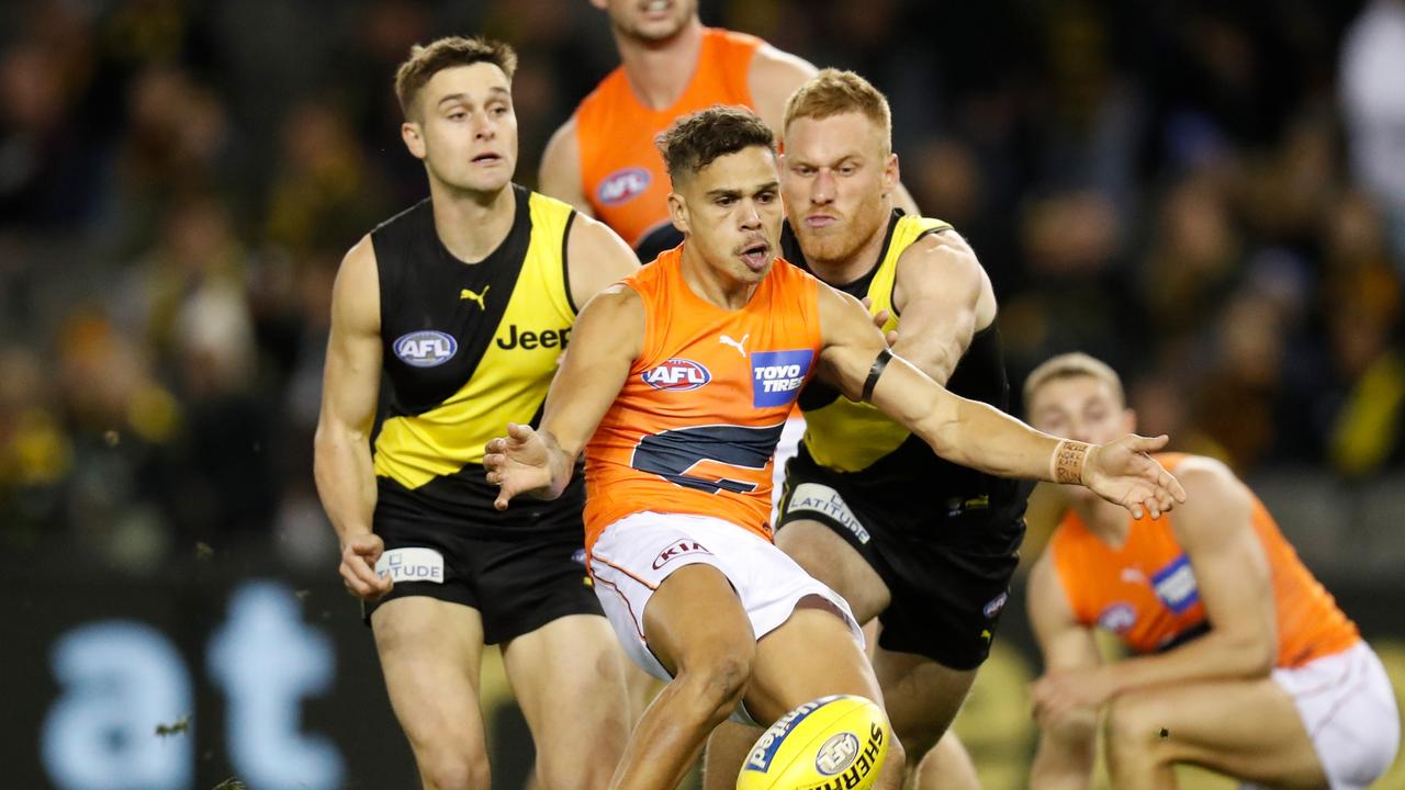 Bobby Hill of the Giants. Photo by Michael Willson/AFL Photos via Getty Images.