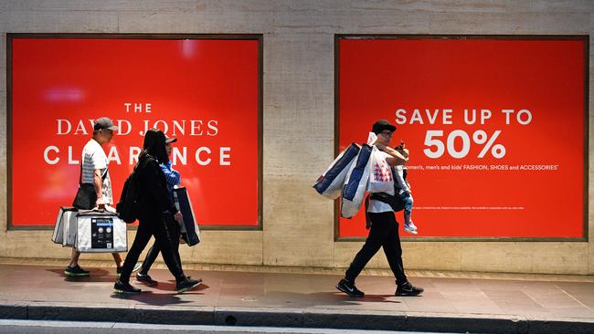More than $1.1 billion has been stripped from David Jones’ value in two years. Picture: AAP Image/Mick Tsikas