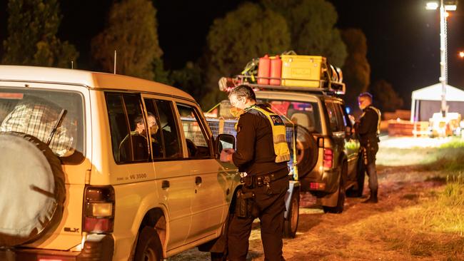 Hume Freeway check point on the Victorian side of the border which was closed on New Year’s Eve