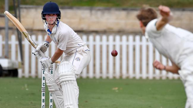 The Gators’ Kane Neilsen, playing earlier in the year for Nudgee College, joined Carter Simpson in a solid openiong partnership at the weekend. Picture, John Gass