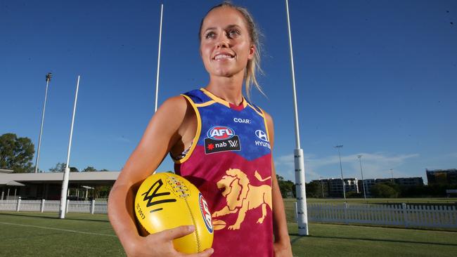 Kaitlyn Ashmore has re-signed with Brisbane. Picture: Jamie Hanson