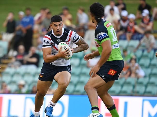 The Bulldogs are preparing to pull the pin on their $1.6m deal for Roosters prop Terrell May, amid concerns over the glacial pace of contract talks. Picture: NRL Photos