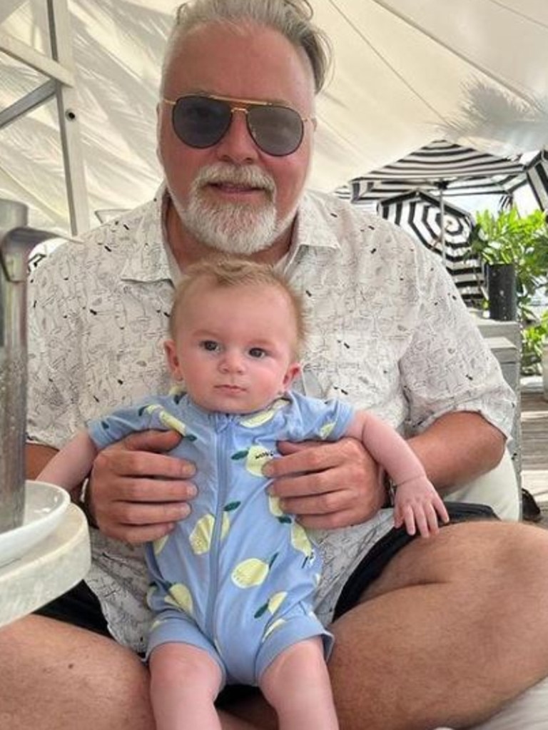 Kyle Sandilands and baby Otto as seen on social media. Picture: Instagram