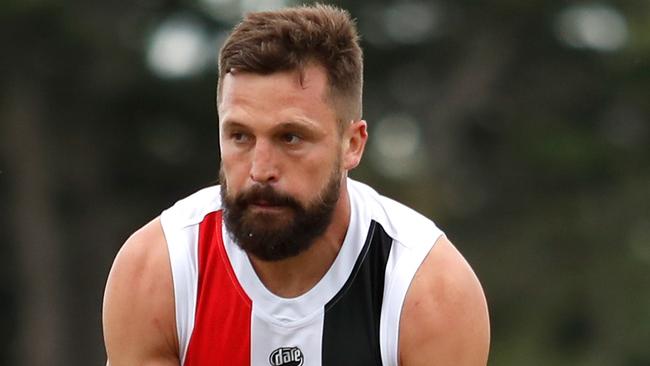 Jarryn Geary suffered a facial fracture against Collingwood. Picture: Getty Images