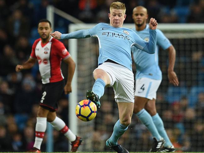 Manchester City's Belgian midfielder Kevin De Bruyne.