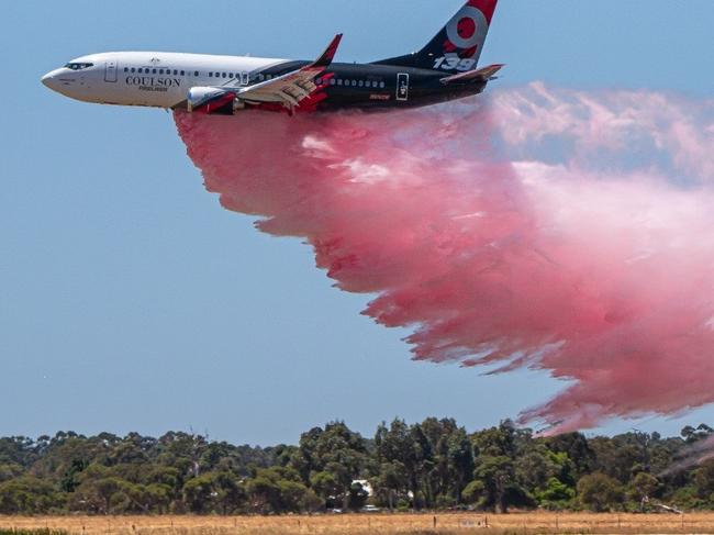 Two people have managed to escape a 737 crash after the large air tanker crashed while battling two bushfires in the Fitzgerald River National Park, located about 460 kilometres southeast of Perth. Picture: Twitter/ @fl360aero