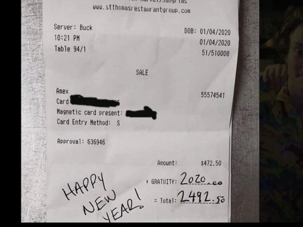 Adele’s amazing tip. Picture: Facebook