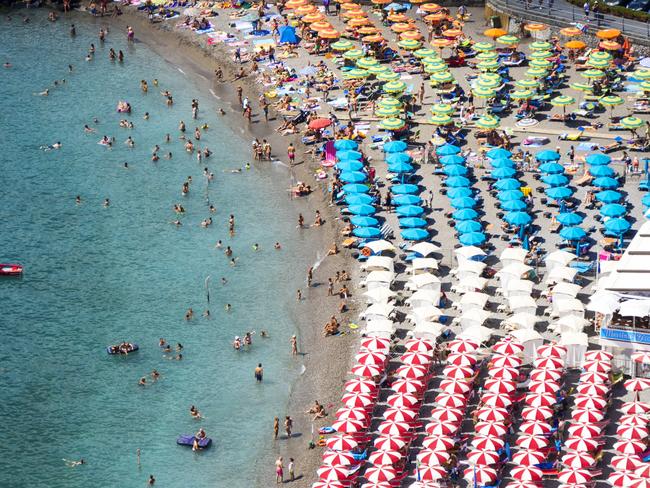 Aerial of beach in Amalfi.Photo - GettyEscape 26 June 2022Summer cover feature