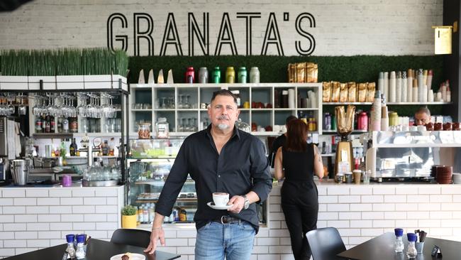 Granata’s Cafe owner Gino at his cafe in Pemulwuy. Picture: Rohan Kelly