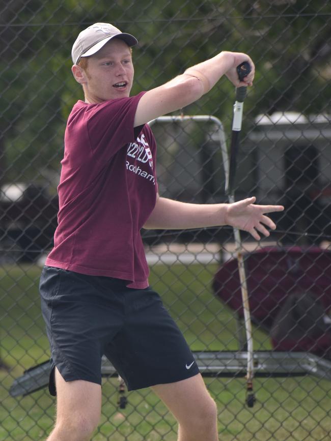 Players on court at the JDS Central Region tournament at the Rockhampton Regional Tennis Centre on July 14, 2024.