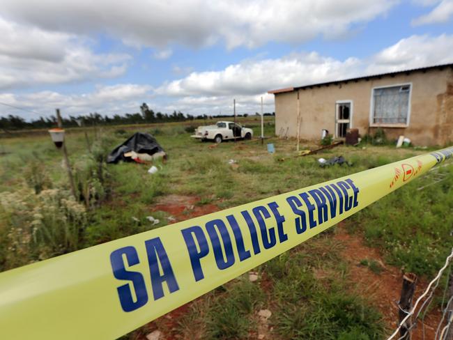 The scene of a violent home invasion on a small land holding outside of Pretoria, South Africa, in the early hours of Friday 9th February 2018. Picture: Gary Ramage