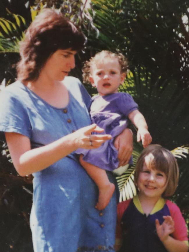 Ms Merten’s younger daughter Corina (pictured with her mum and older sister Renee) pushed to have the shocking CCTV footage released.